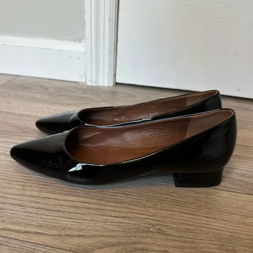 Aquatalia Penina Pump in Black Patent Leather